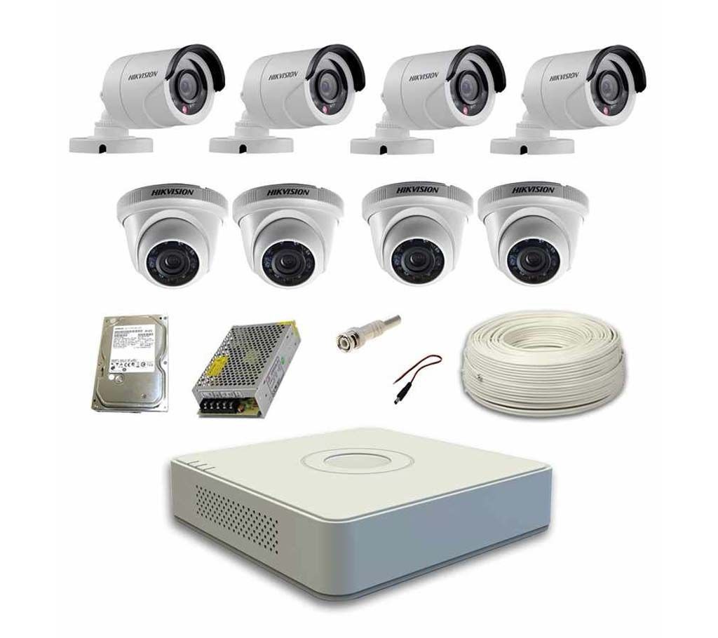 8nos HD CCTV Camera DVR hard disk  