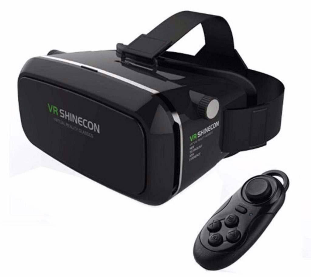Shinecon VR Headset with Bluetooth Remote 