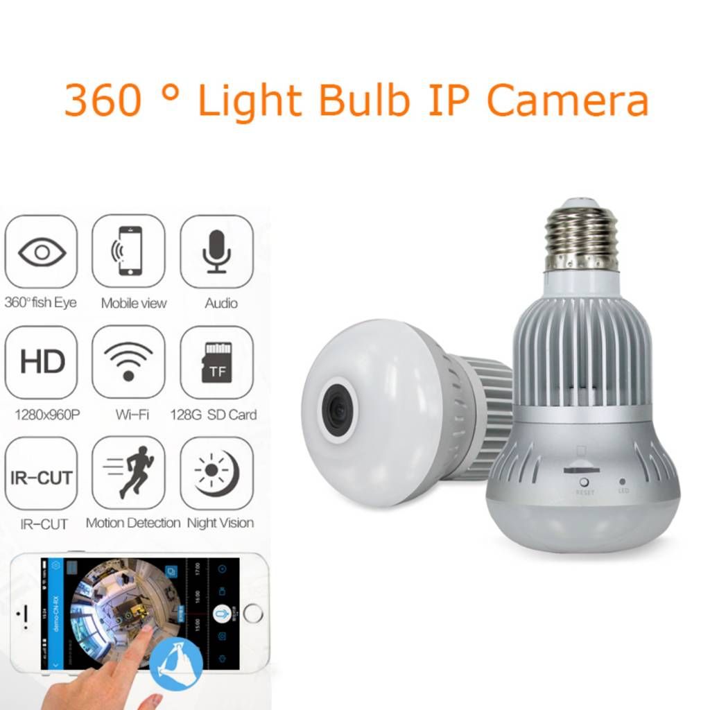 WIFI LED light bulb IP camera