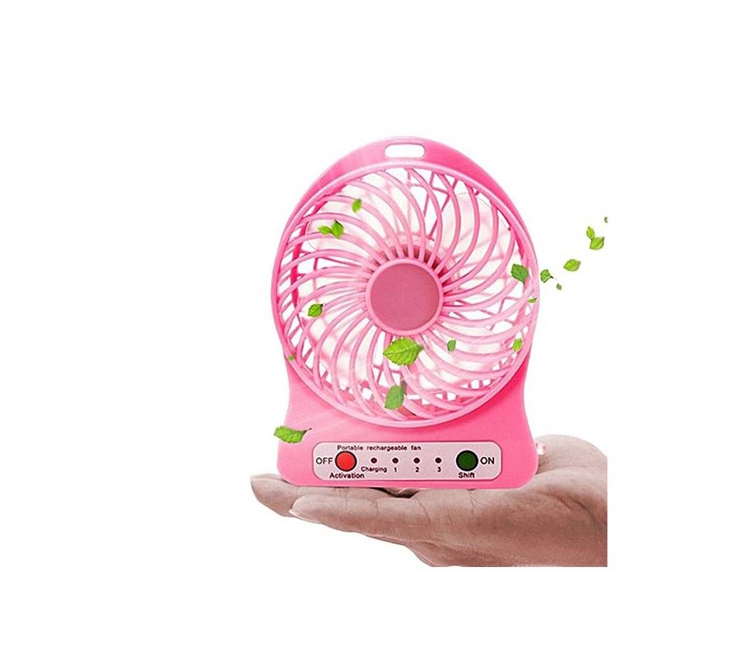 Rechargeable Mini Fan - Pink