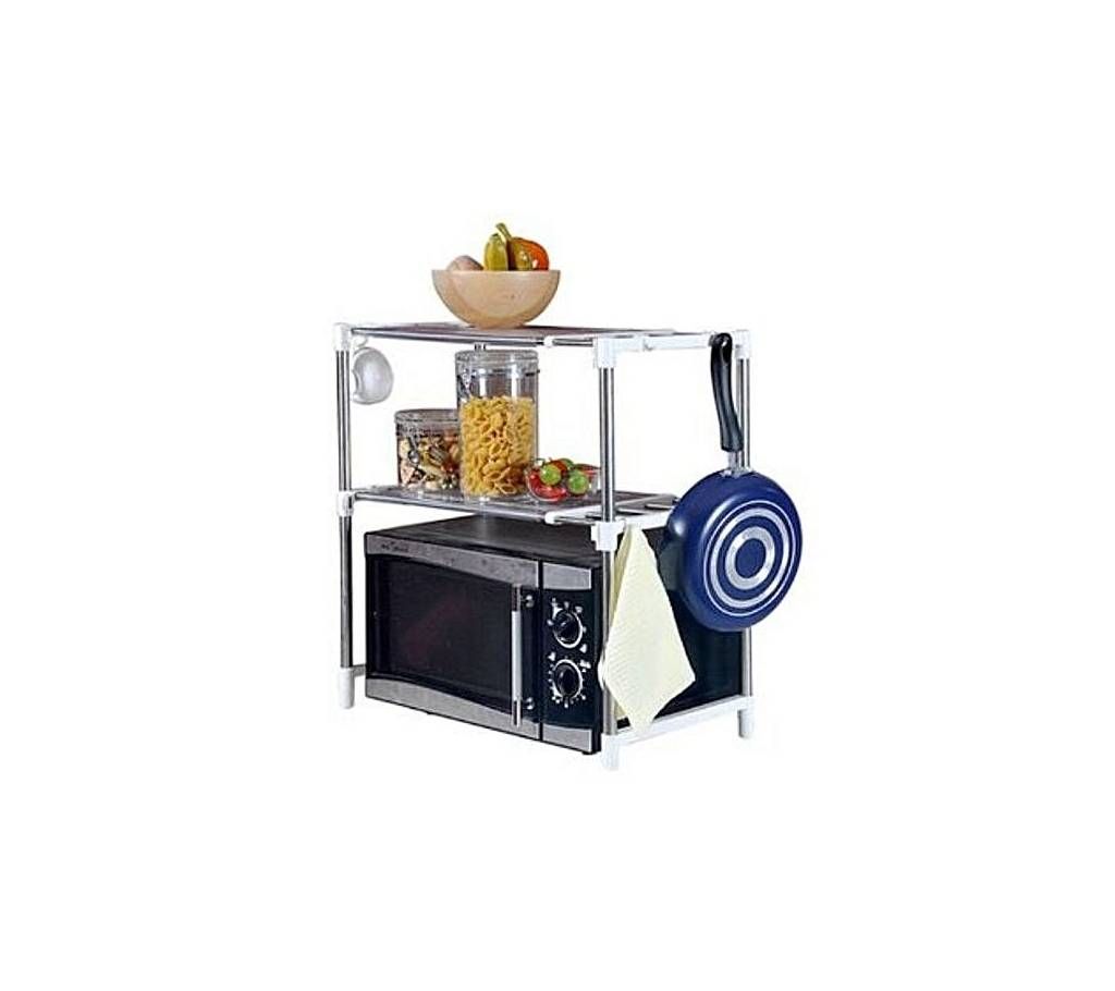 Microw Wave Oven Storage Racks - Silver