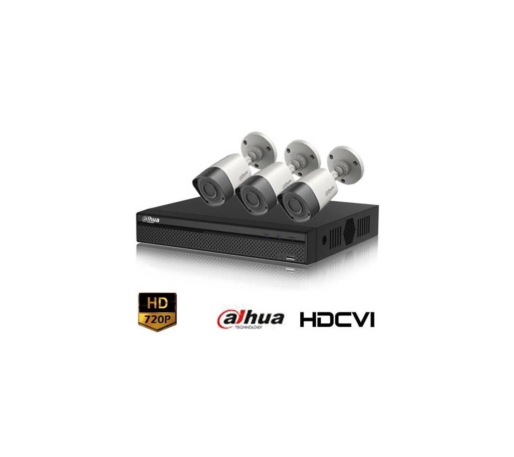 HD-CVI 4 Channel DVR With 3 Units HD-CVI 720p Camera