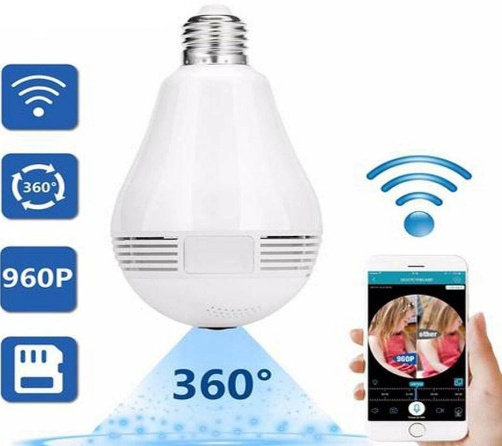 Panoramic 360 Degree Bulb Camera Wifi Wireless