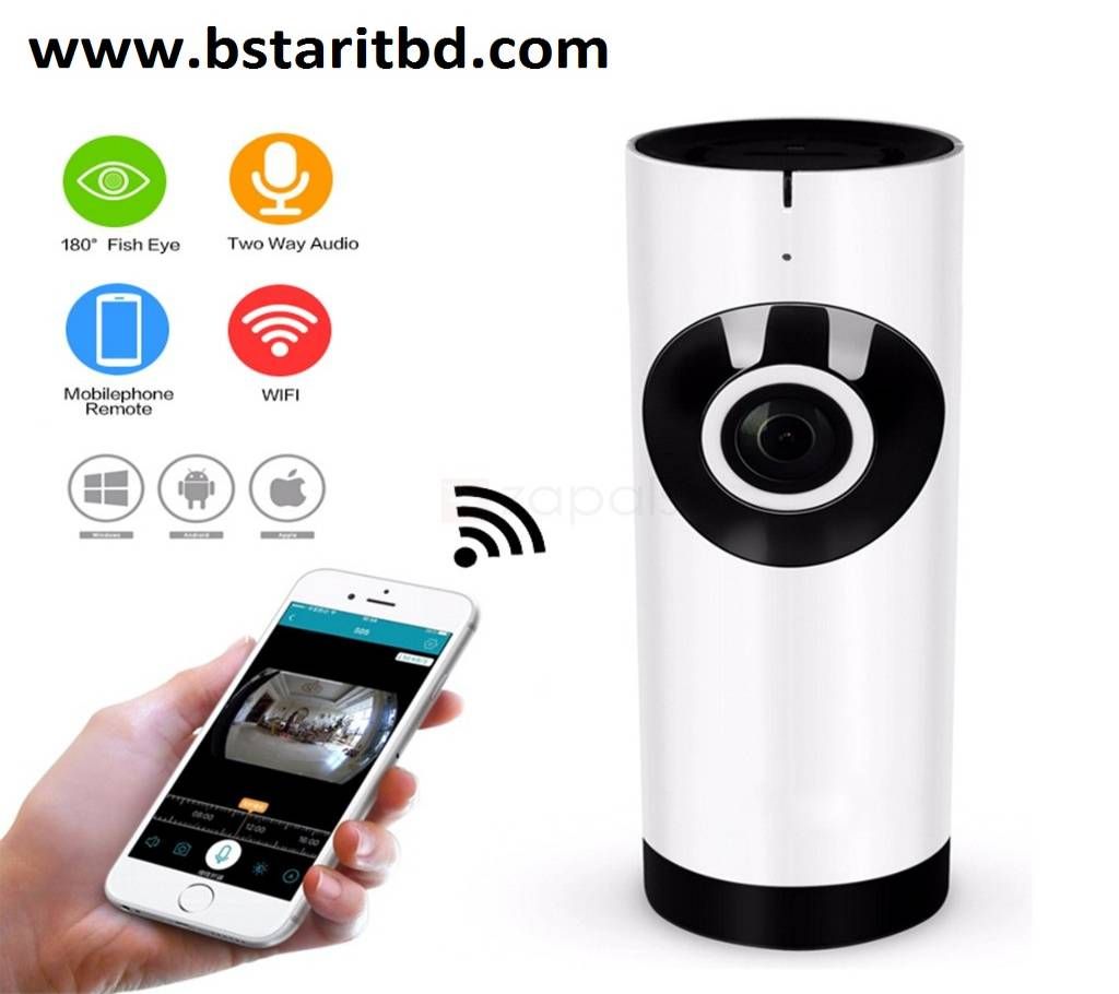 180 Degree Panoramic Fisheye Lens HD 720P Wi-Fi IP Camera