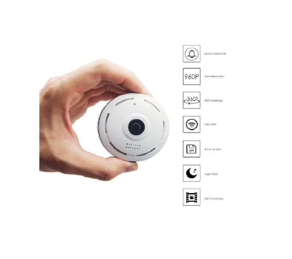 Panoramic 360 Degree WiFi IP P2P Night Vision Camera