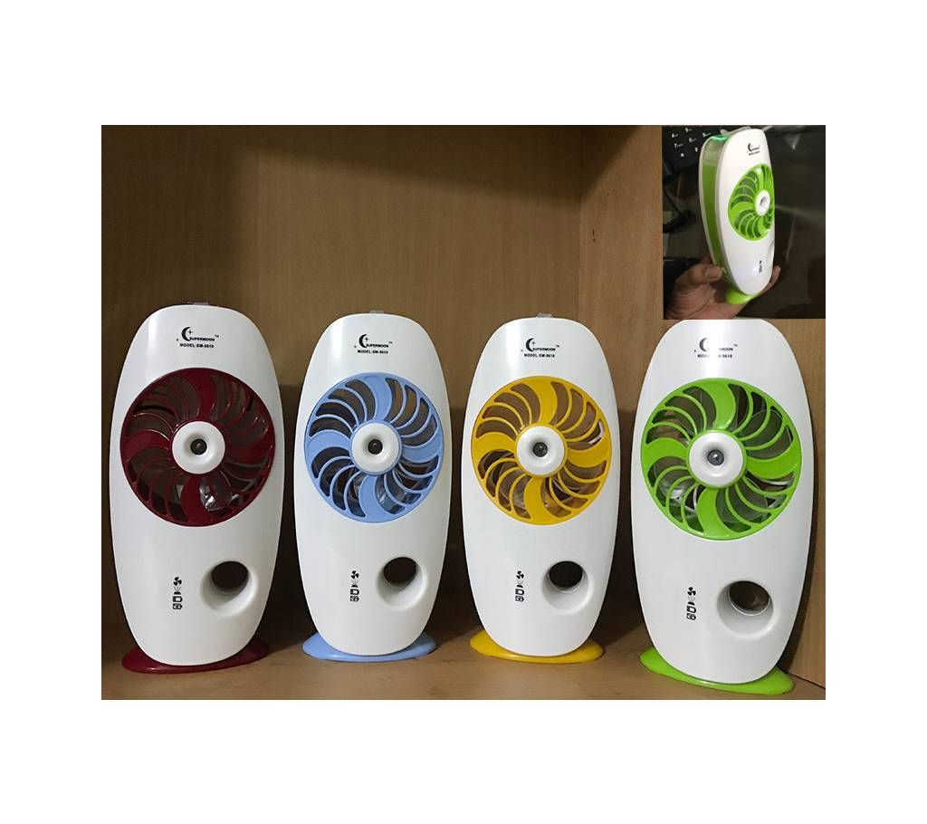1ps Supermoon Portable Mini Air Cooler Humidifier Fan - Sky Blue