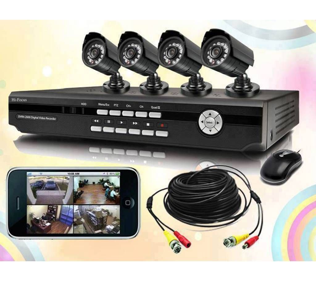 AHD CCTV full package of 4 cameras 
