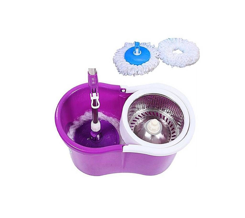 Microfibre Spin Mop steal with 4 wheel