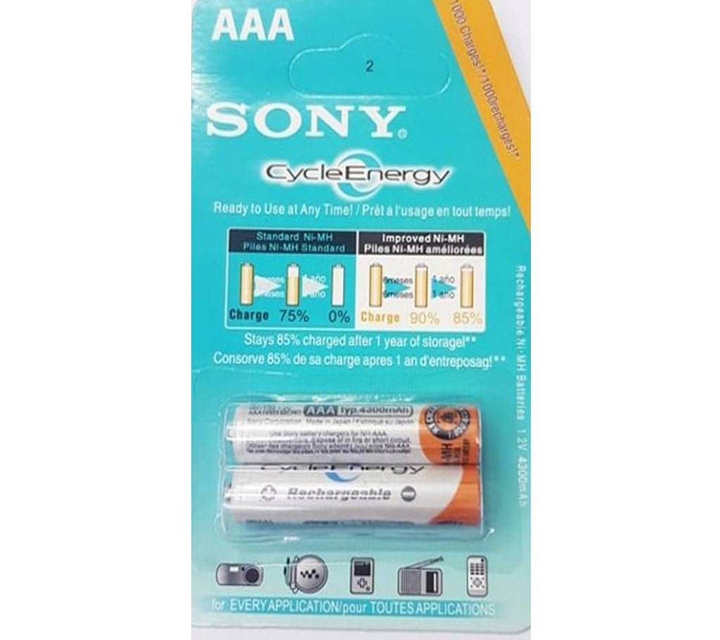 Sony AAA SIZE NI-MH Rechargeable Battery(Remote)