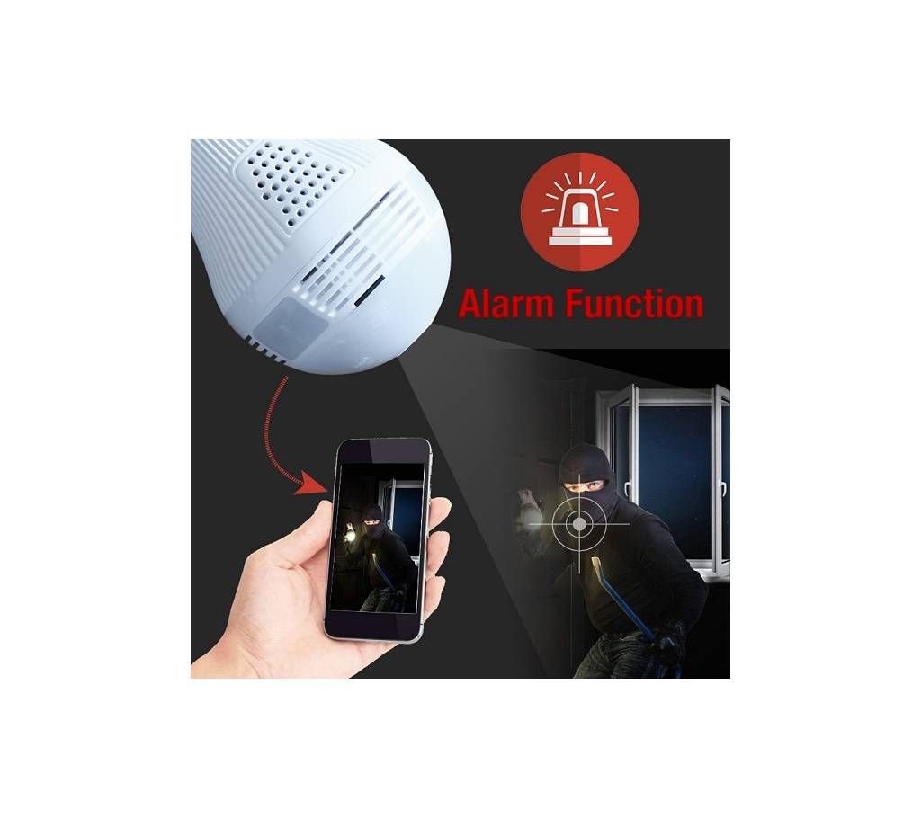 Wireless Wifi IP Panoramic 360degree VR Camera Light Bulb