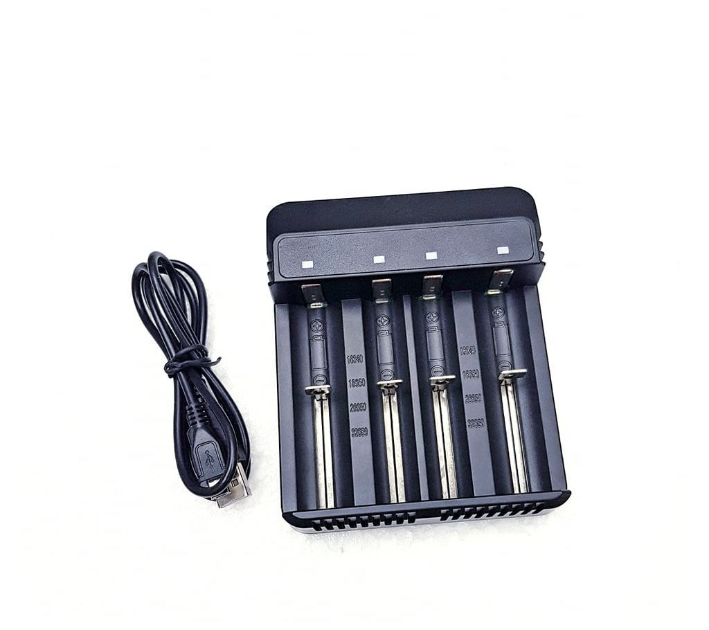 4 slots lithium battery charger with LED