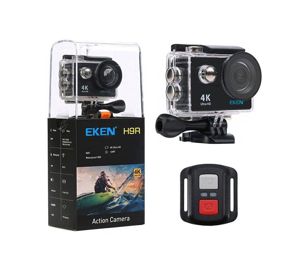 EKEN H9R Action Camera 4K WiFi Waterproof Sports Camera Full HD 4K30 2.7K30 1080p60 720p120 Video Camera 20MP Photo and 170 Wide Angle Lens Includes 1