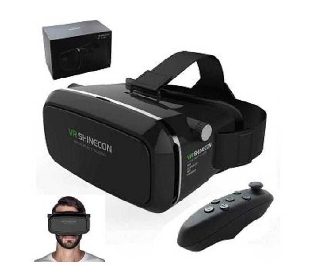 VR Shinecon 3D Glass+Blutooth Remote  Combo