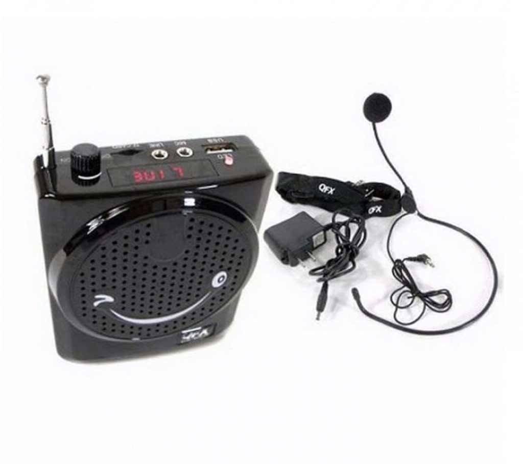 Rechargeable loud speaker with FM kam hand mike