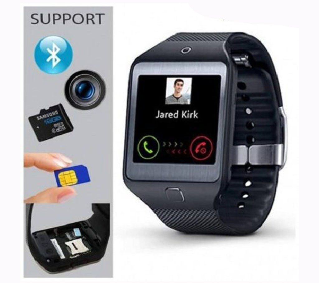 SIM Supported Gear Smart Watch- Black