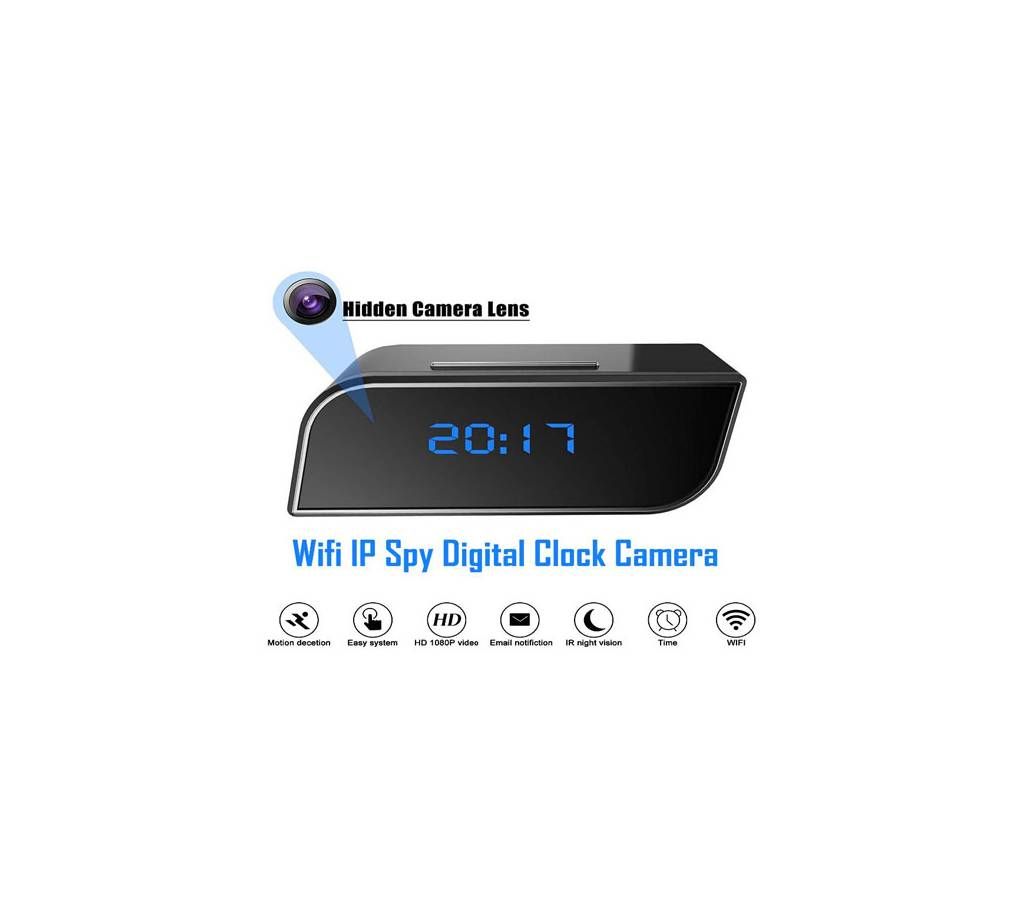Wifi IP  Spy Camera Digital Clock