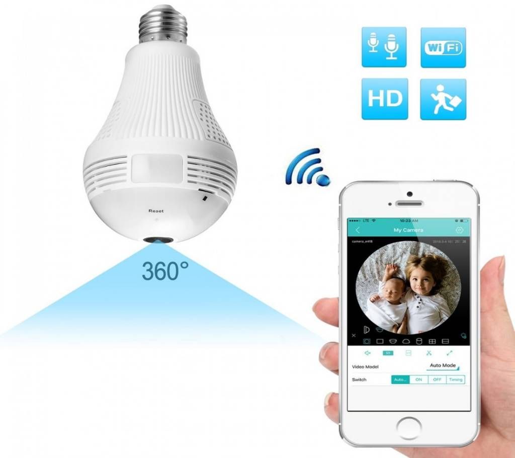 360 Panaromic IP Bulb Camera