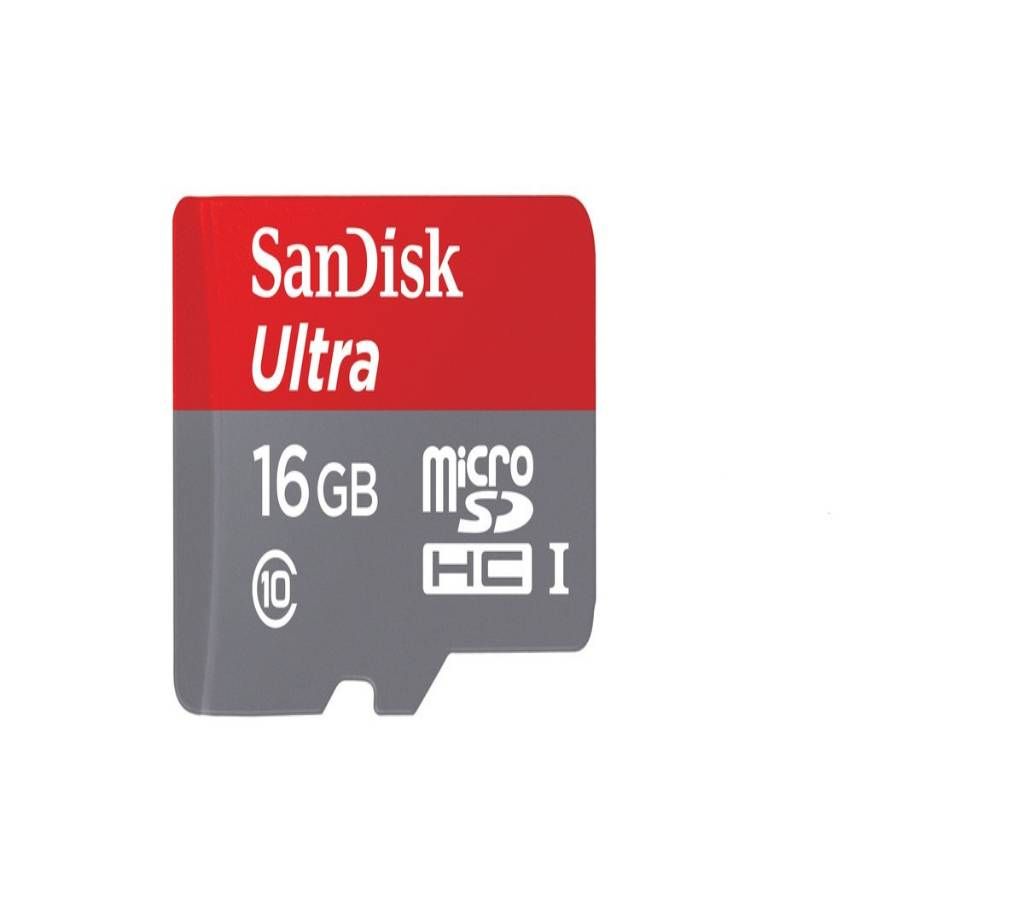 SanDisk 16GB Ultra UHS-I microSDHC Memory Card