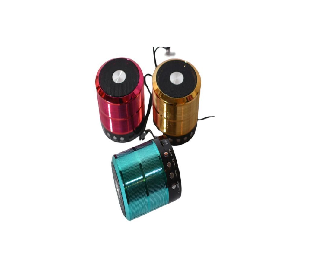 WS 887 mini bluetooth speaker-Red & Blue & Gold