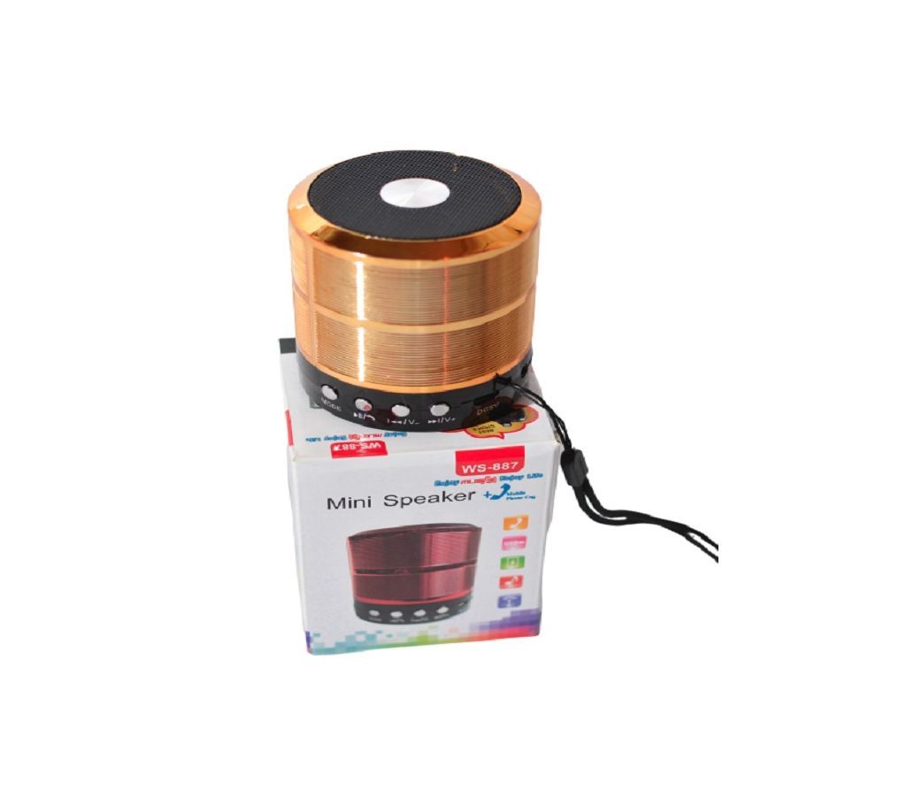 WS 887 mini bluetooth speaker-Gold