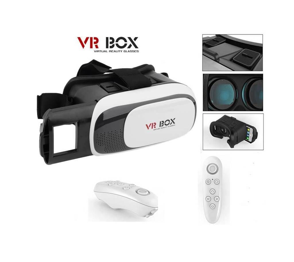 VR Box 2.0 Virtual Reality Glasses With Remote 