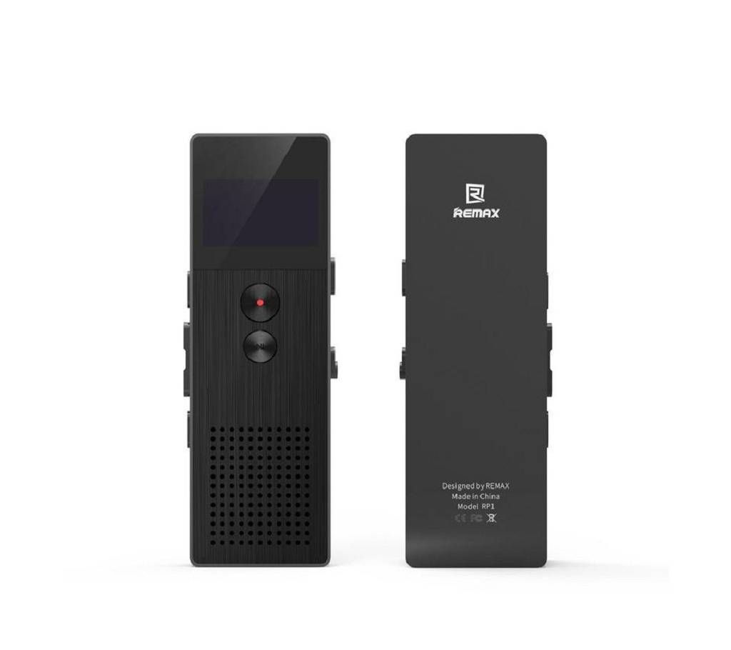 REMAX RP1 Digital Voice Recorder With MP3 Music Player 8GB - Black