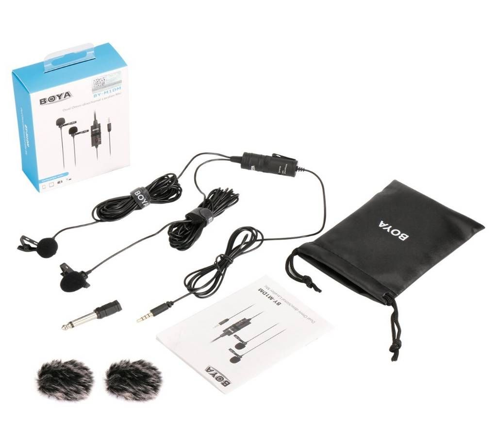 BOYA BY-M1DM Dual Omni Directional Lavalier Microphone