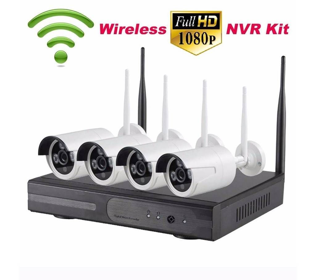 WIFI 4CH NVR with 2.0 Mega pixel camera