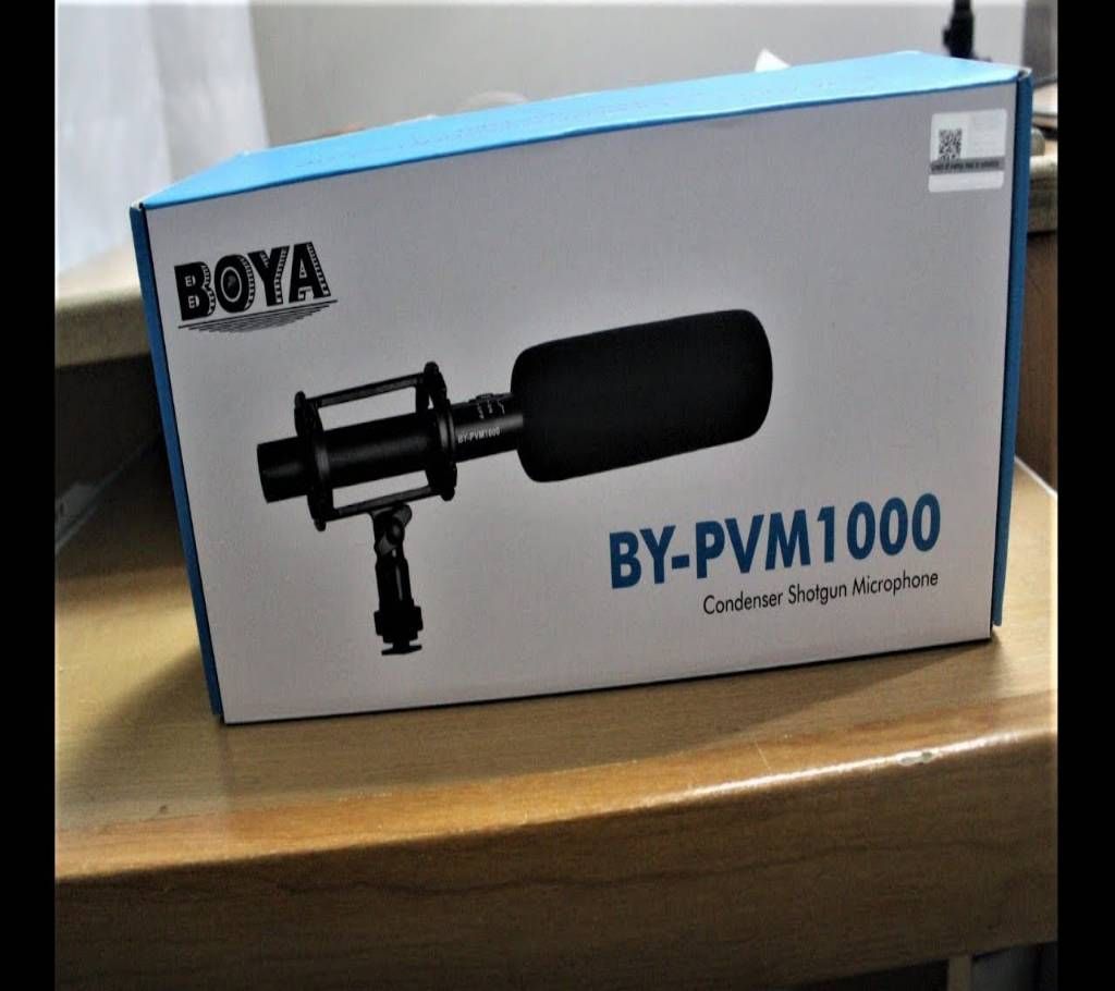 BOYA BY-PVM1000 Condenser Shotgun Microphone 3-pin XLR Output on DSLR Camera