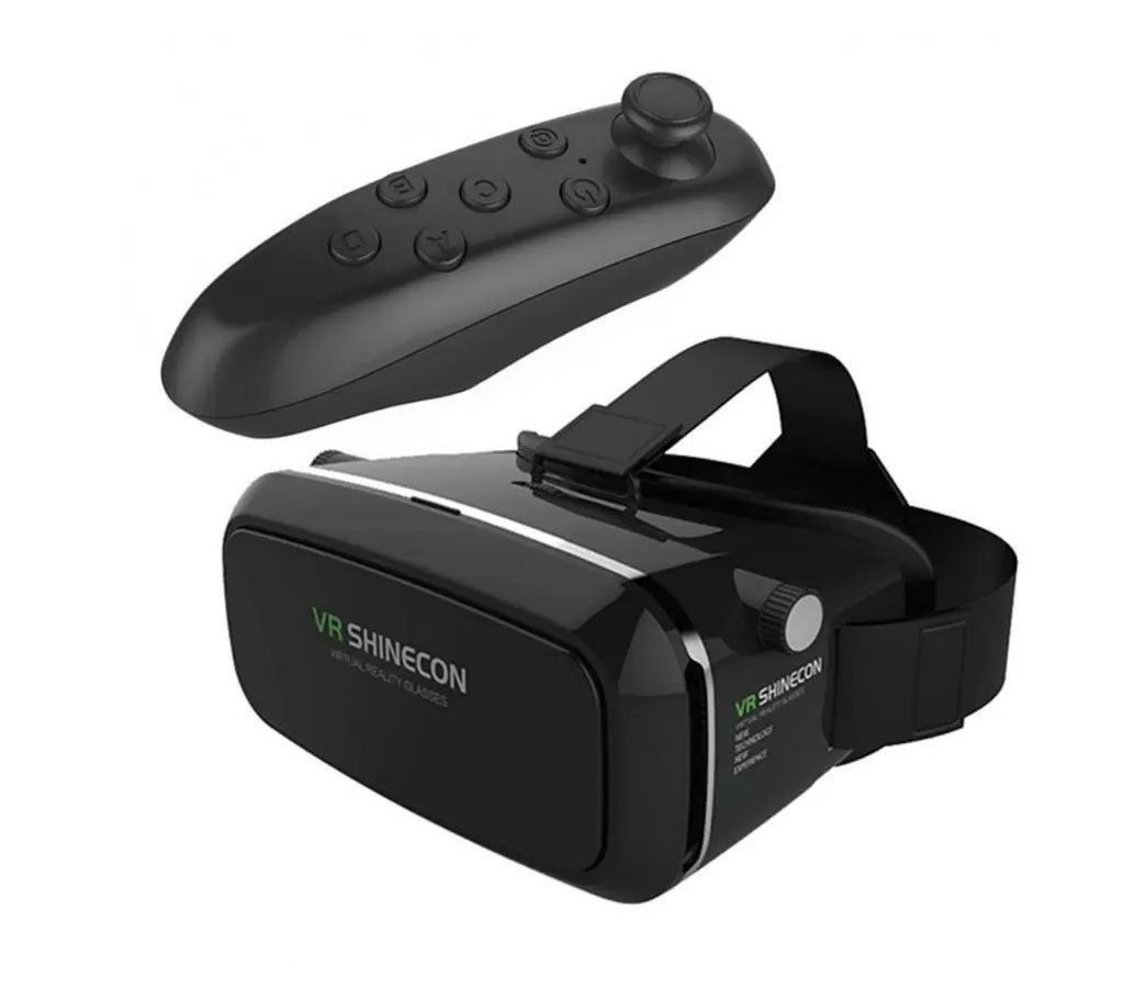 3D Virtual Reality Glasses With Bluetooth Remote Controller