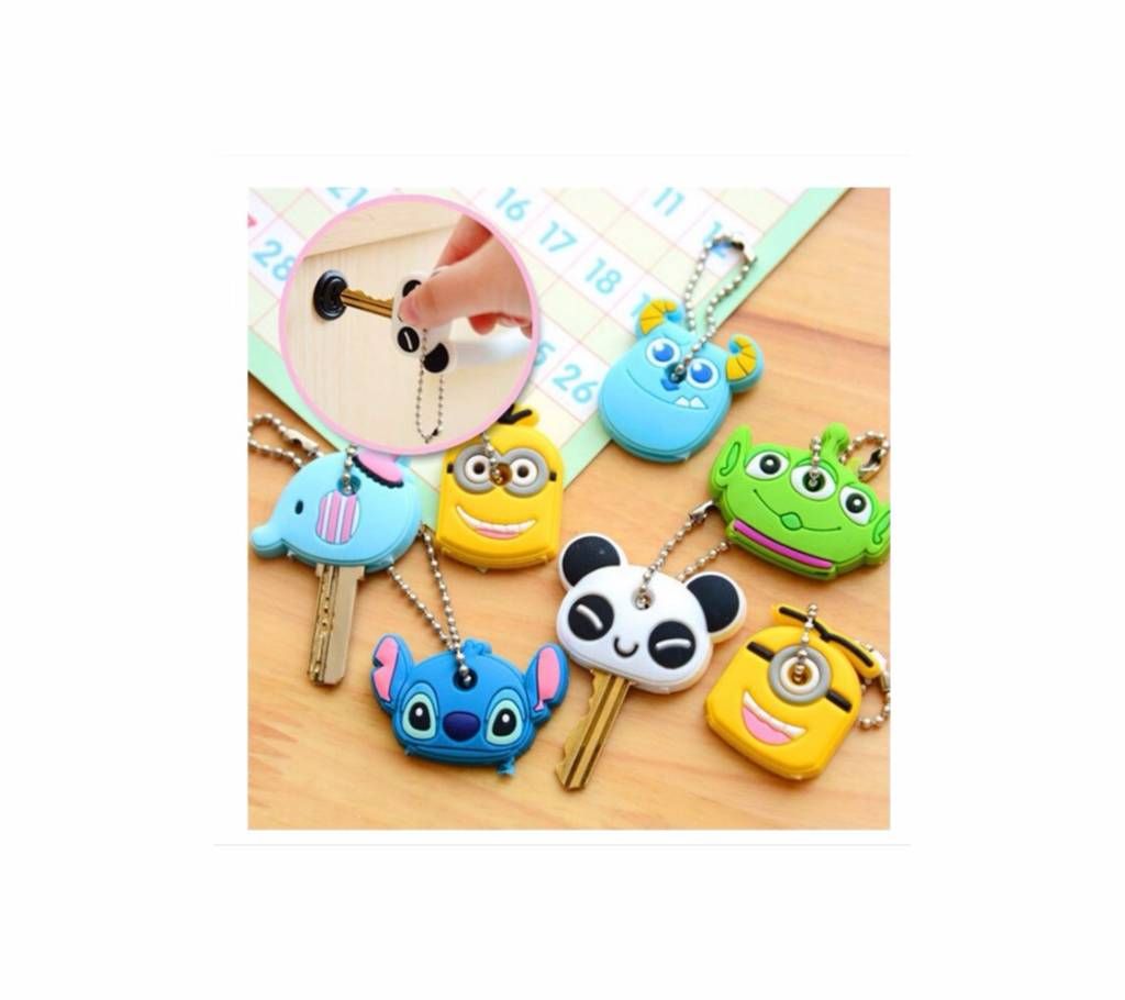 1Pcs Cute Silicone  Key Cover Cap