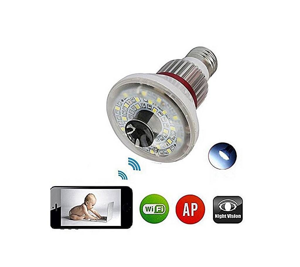 WiFi Spy Live Video Camera 1080p Full HD Night Vision Bulb