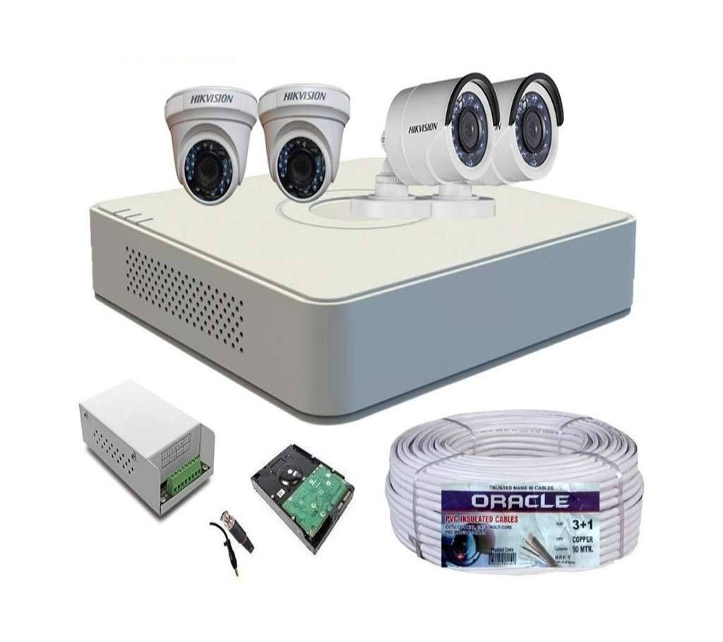4 piece cctv camera package and 4 Channel DVR