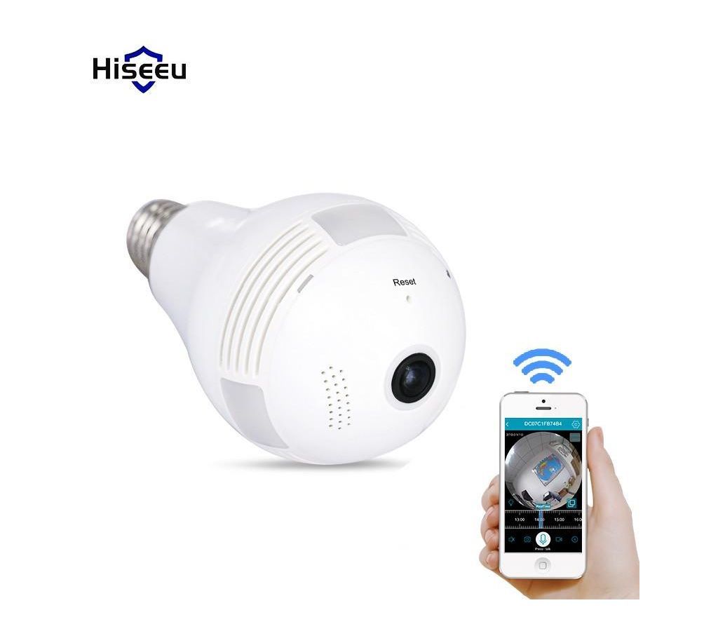 Bulb LED Light Wireless IP Camera Wifi 1080P Panoramic FishEye CCTV Camera 360 Degree Night Vision