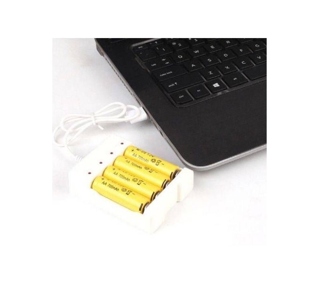 USB 4 Slots Output Battery Charger For AA/AAA Battery Universal Rechargeable Battery Quick Charge Adapter Battery Charging Tools