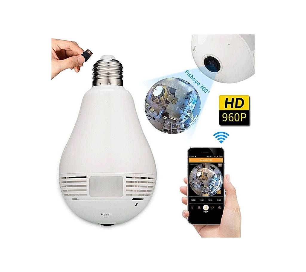 360 Degree Wifi Spy Bulb Camera