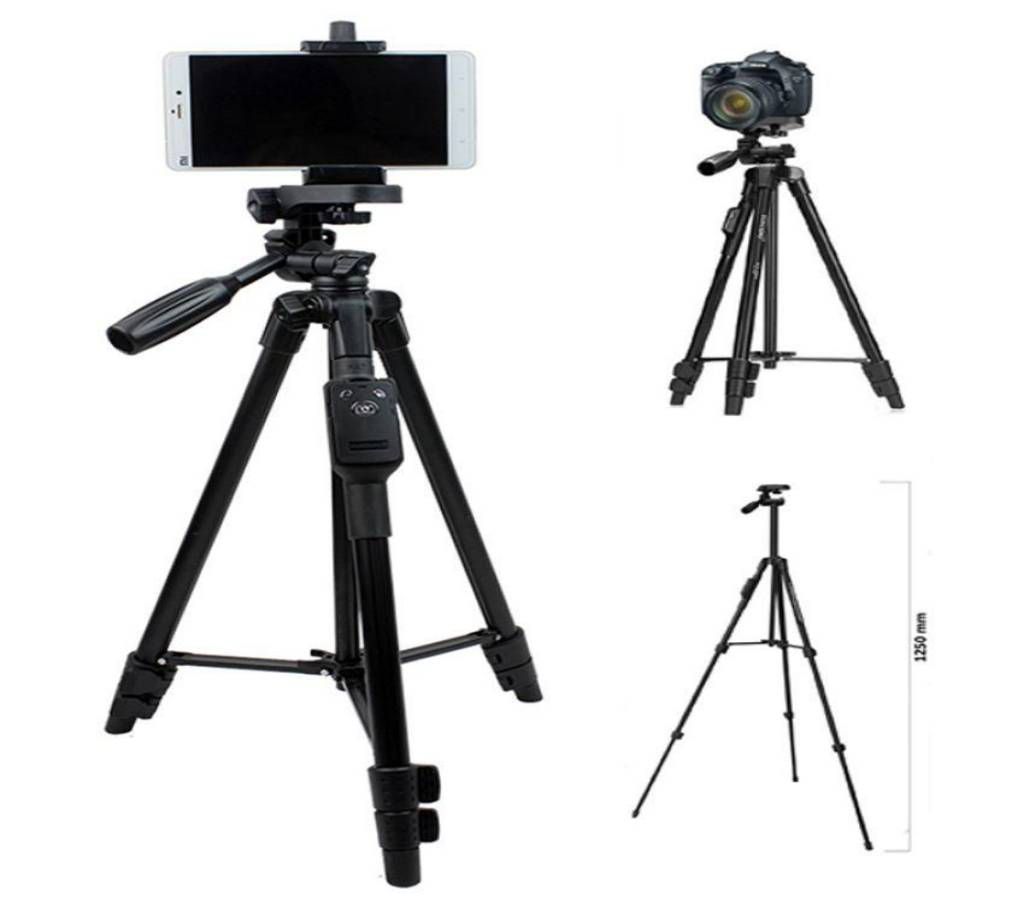 Tripod 50 inch, DMG YUNTENG VCT-5208 Lightweight Aluminum Tripod with Bluetooth Shutter + Carry Case for Mobile Phones and Cameras