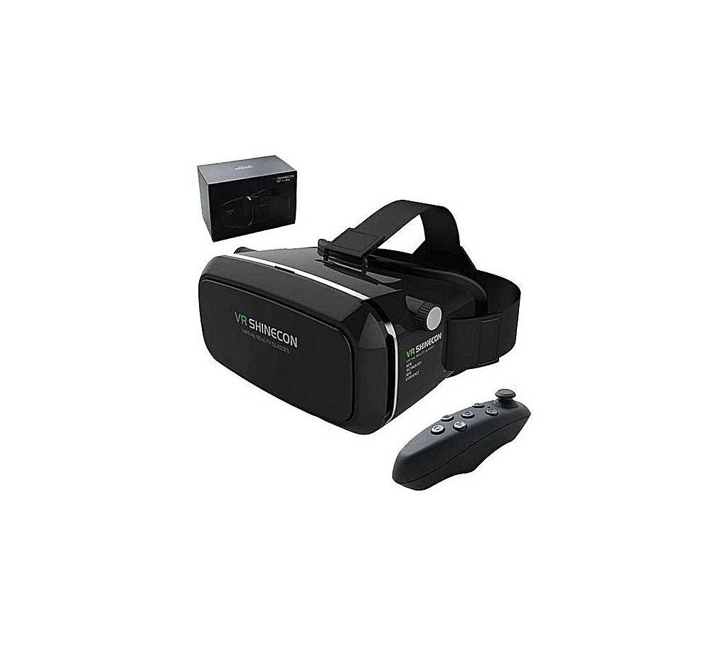 Shinecon 3D Glasses VR BOX with Remote Controller - Black