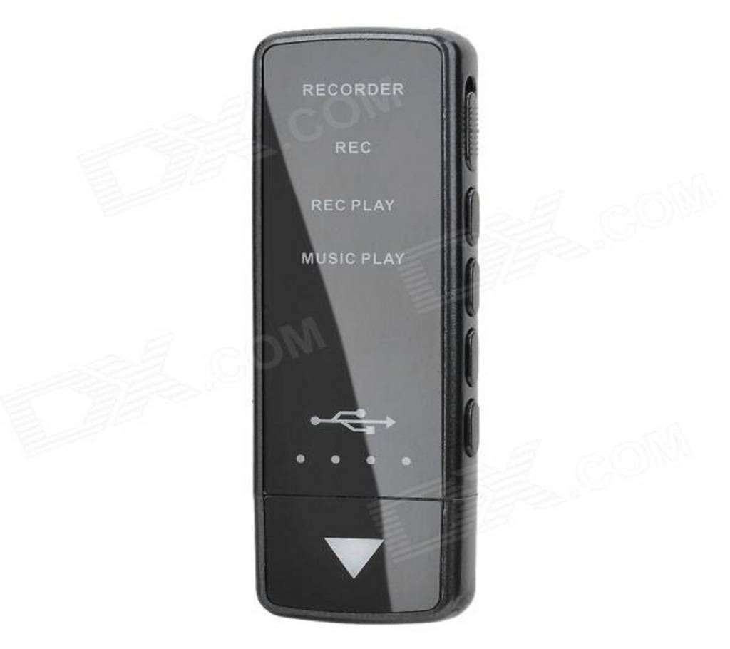 Mini USB 2.0 Rechargeable Voice Recorder - Black (8GB) 