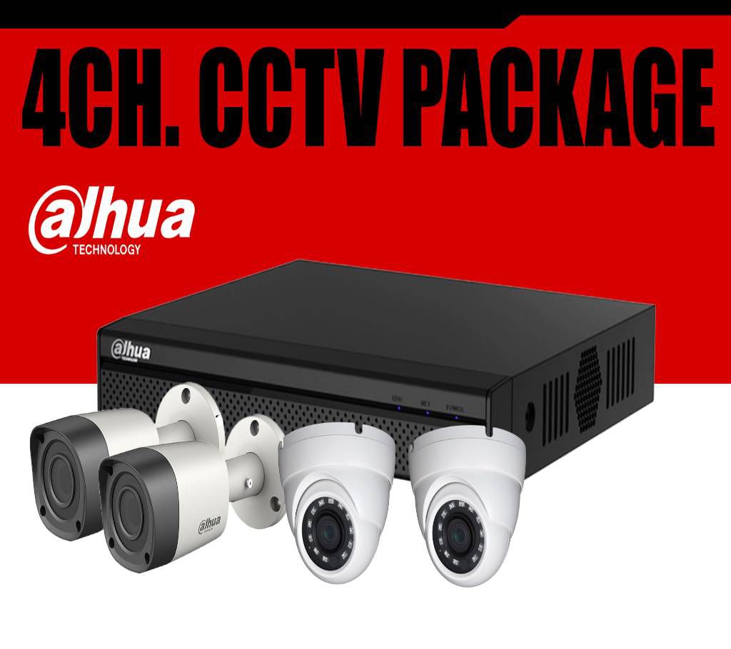 2 MP 1080p DAHUA brand's 4 cc camera package