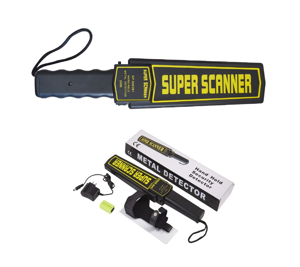 GTC SUPER SCANNER HAND HELD METAL DETECTOR WITH CHARGER & RECHARGEBLE BATTERY