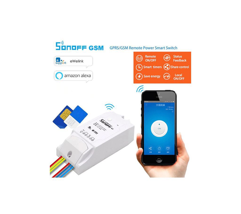Sonoff G1 - SIM Supported GPRS/GSM Remote Power Smart Switch
