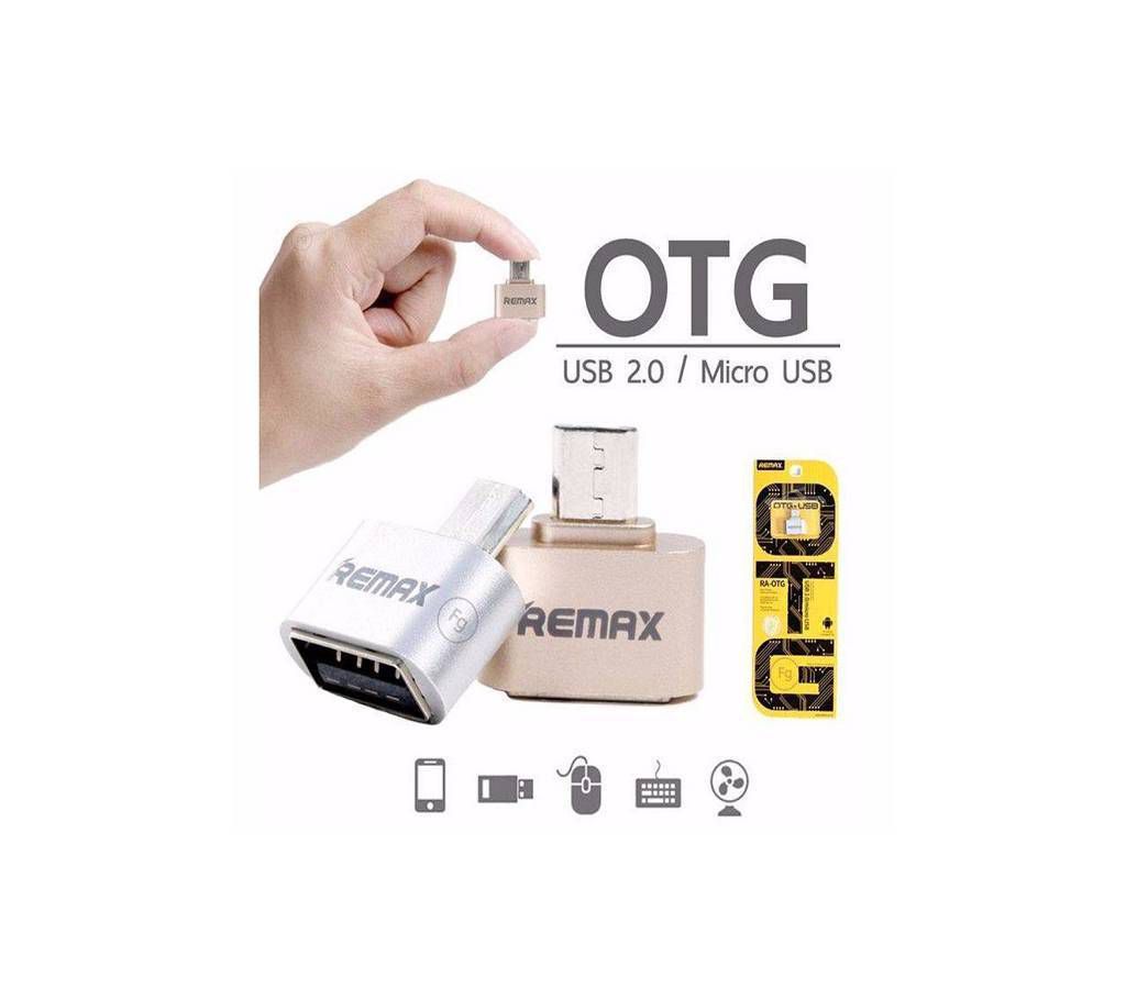 Remax OTG কনভার্টার + USB LED লাইট + USB ফ্যান + Smartphone USB Fan
