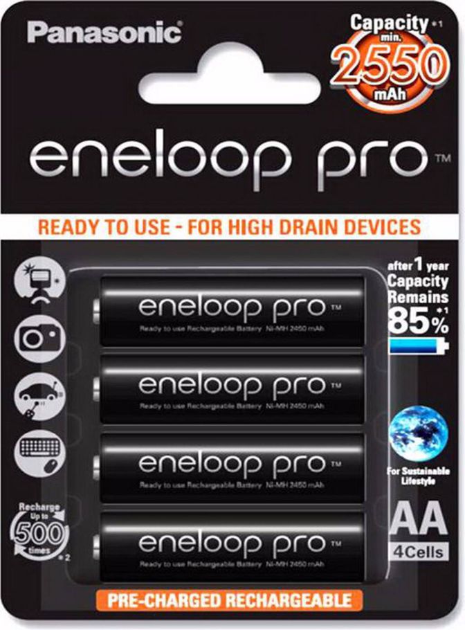 Panasonic Eneloop Pro Rechargeable AA Battery 4 pcs