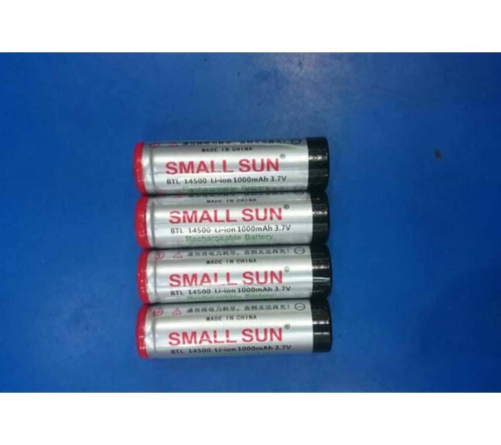 Small sun rechargeable li-ion battery