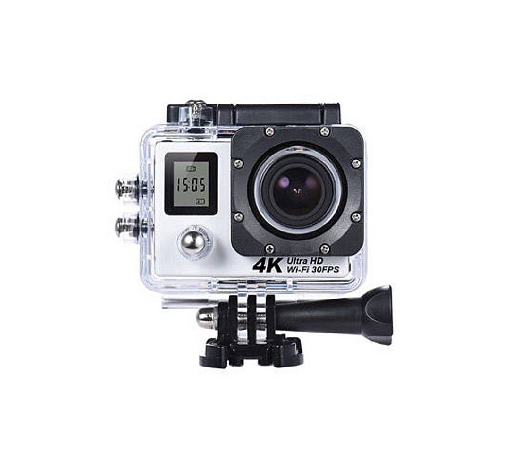 4K Wi-Fi Action Camera - Silver and Black