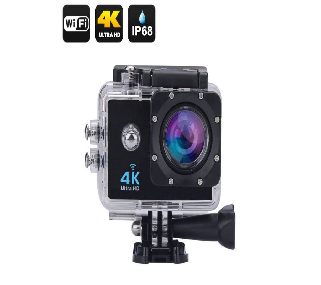 Wifi 1080P LCD WaterProof Motion detection Video Camera - Black