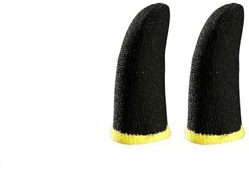 naksh collection Pubg Anti-Slip Thumb Sleeve Pack Of 1 Pair Black & Yellow Gaming Accessory Kit  (Black, For Android, iOS)