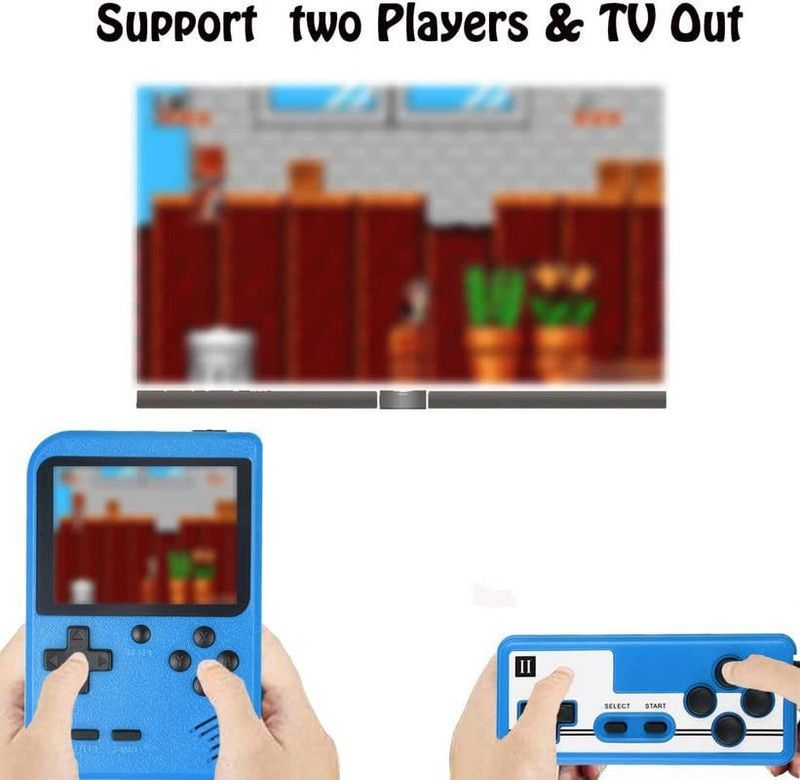 TECHGEAR Retro 400 Handheld Gaming Console for Kids with Remote (Blue) Handheld Gaming Console  (blue)