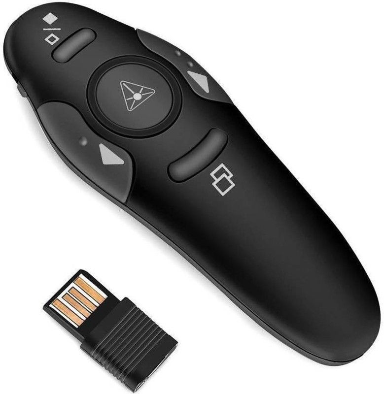 MOHAK MH-878 Wireless Presenter Laser Pointers 2.4G RF Wireless PPT Game Control Mount  (Black)
